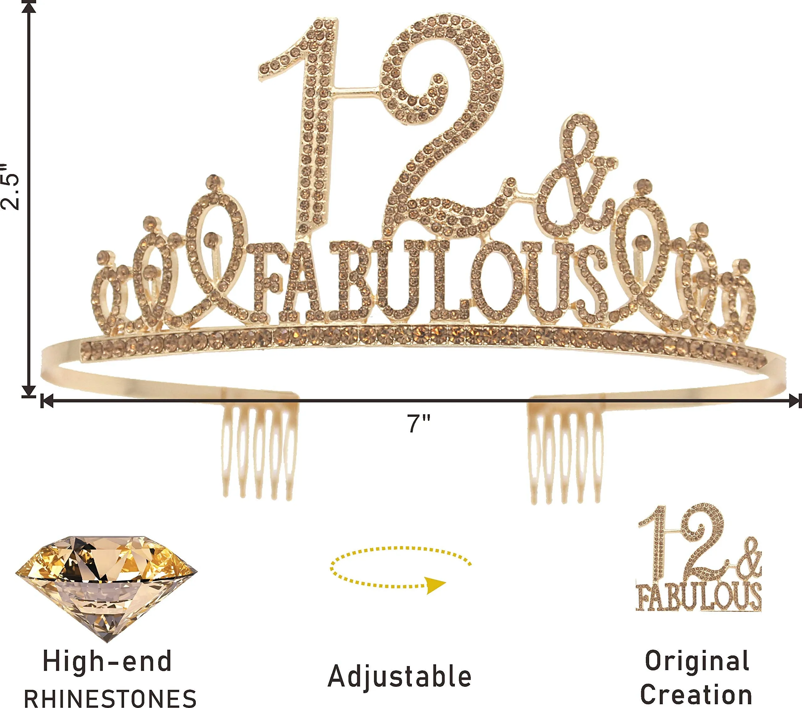 12th Birthday Gifts for Girls, 12th Birthday Tiara and Sash, 12th Birthday Decorations