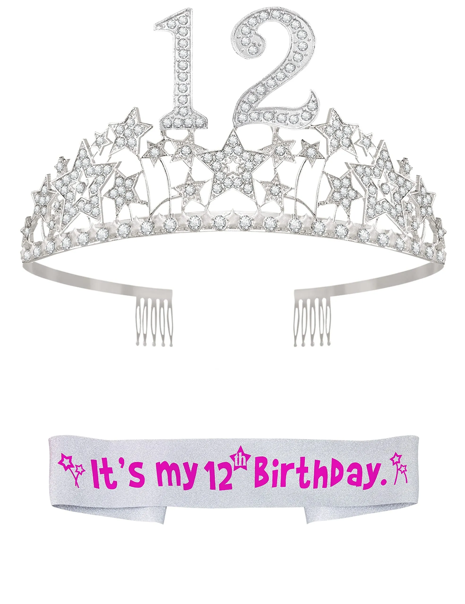 12th Birthday Gifts for Girls, 12th Birthday Tiara and Sash, 12th Birthday Decorations