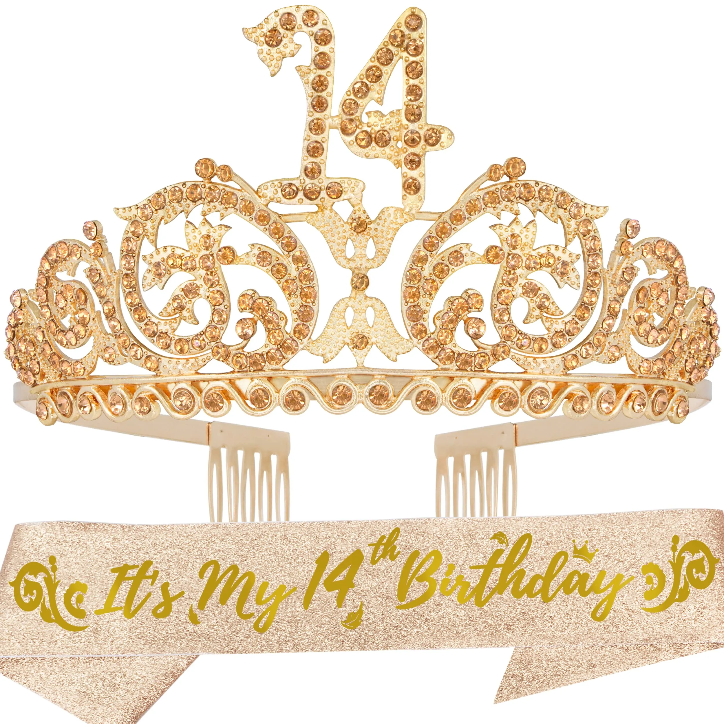 14th Birthday Gifts for Girls, 14th Birthday Tiara and Sash, 14th Birthday Decorations