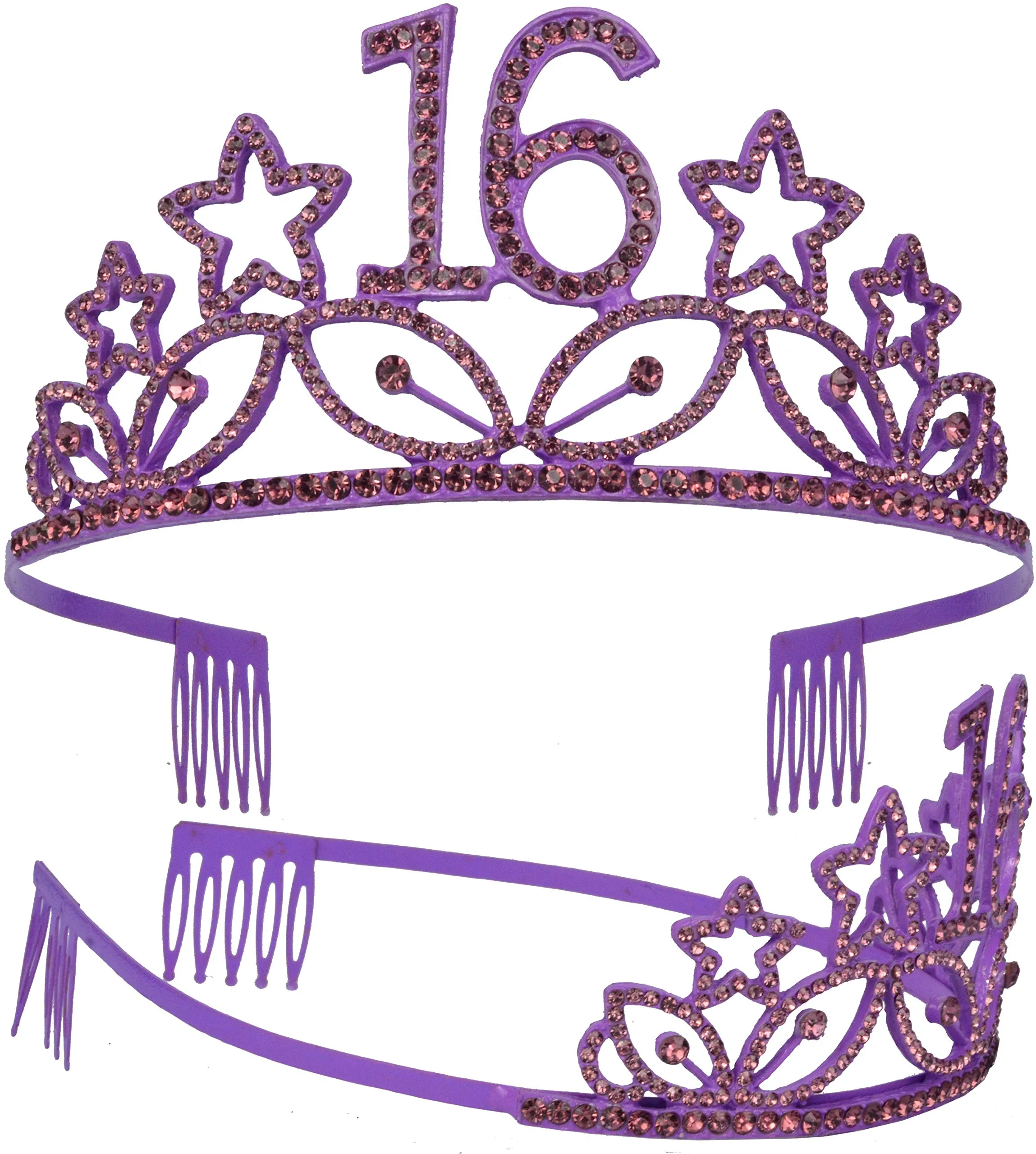 16th Birthday Gifts for Girl, 16th Birthday Tiara and Sash Purple, HAPPY 16th Birthday