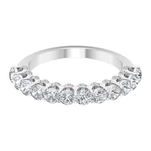 2 CT Round Cut Diamond and Gold Half Eternity Ring