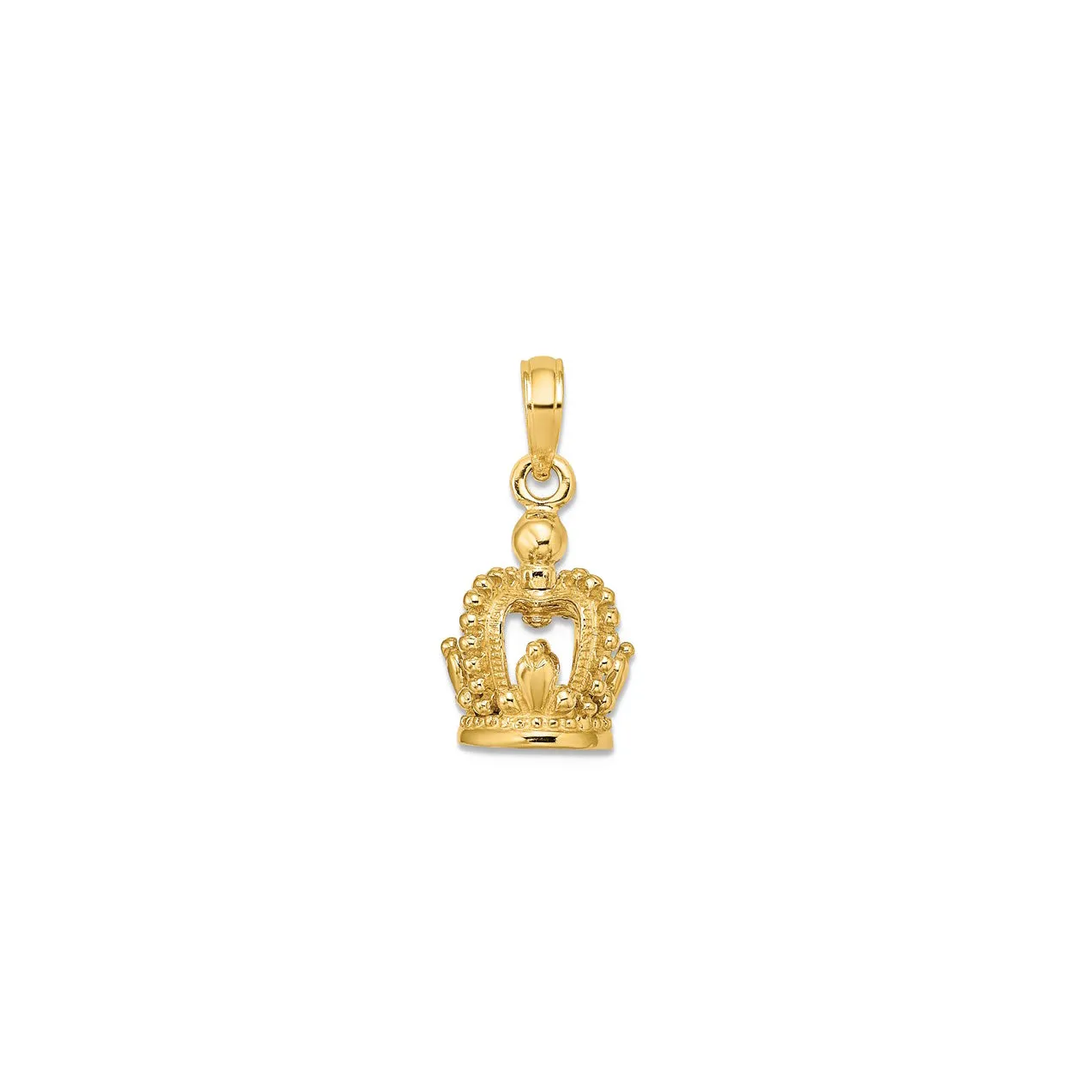 3D Crown Pendant (14K)