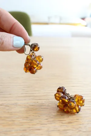 Amber Cluster Screw-backs