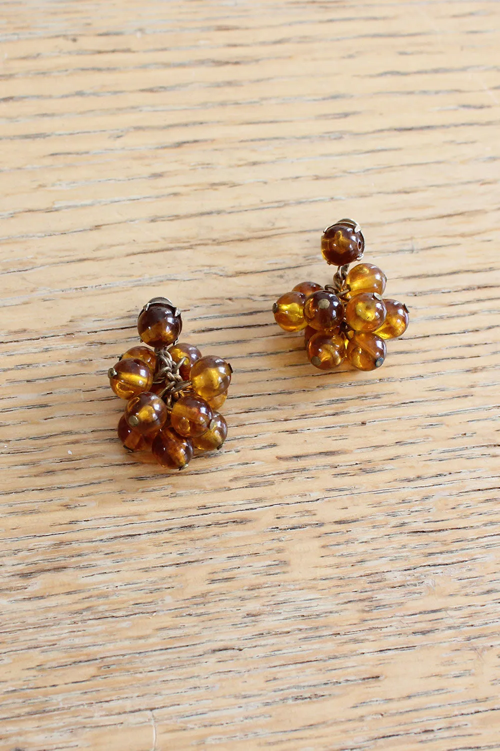 Amber Cluster Screw-backs