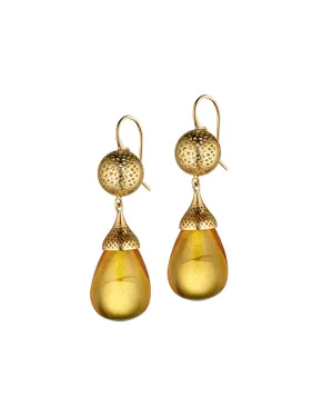 Amber Drop Earrings