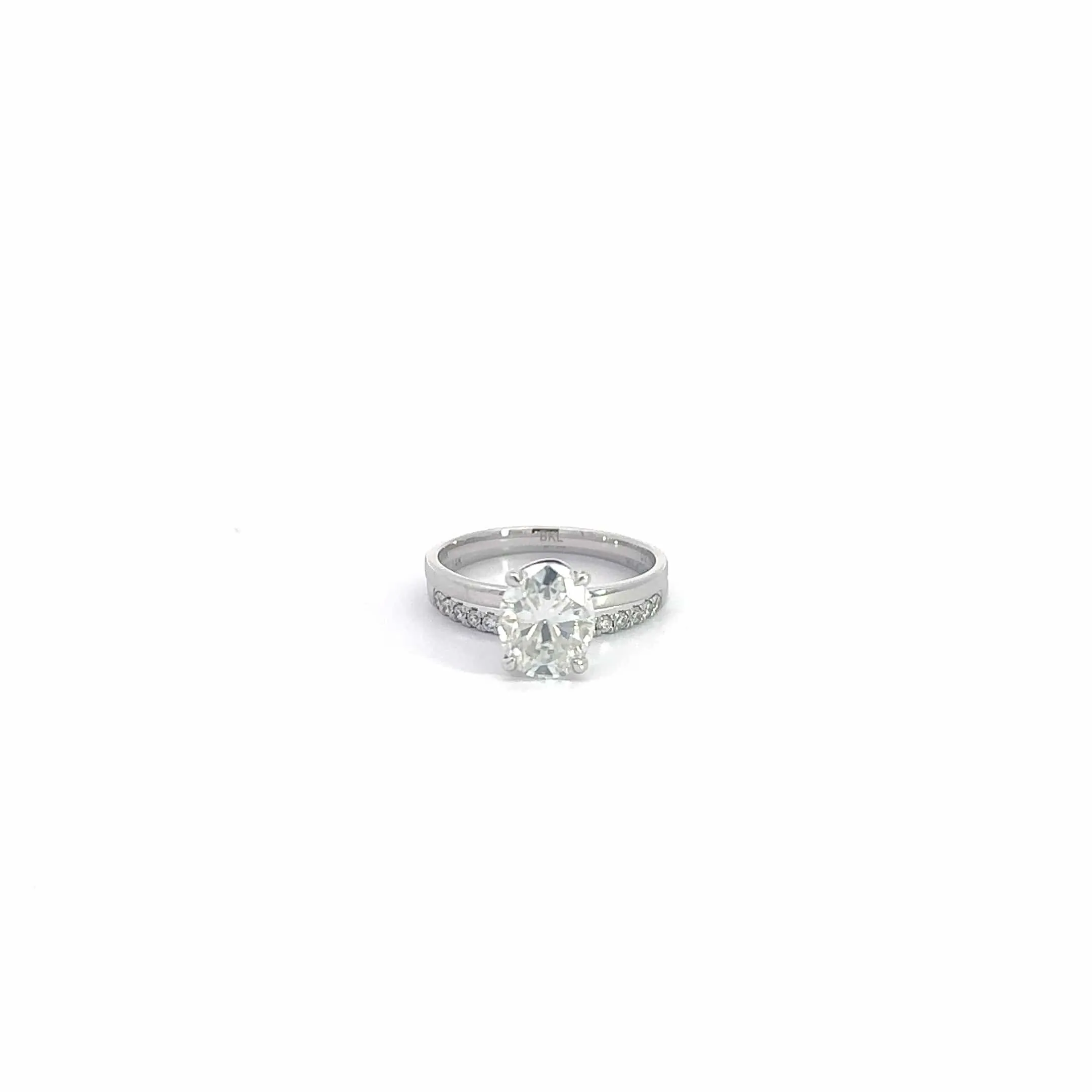 Baikalla™ 14k White Gold Oval Moissanite Diamond 2 in 1 Engagement Ring