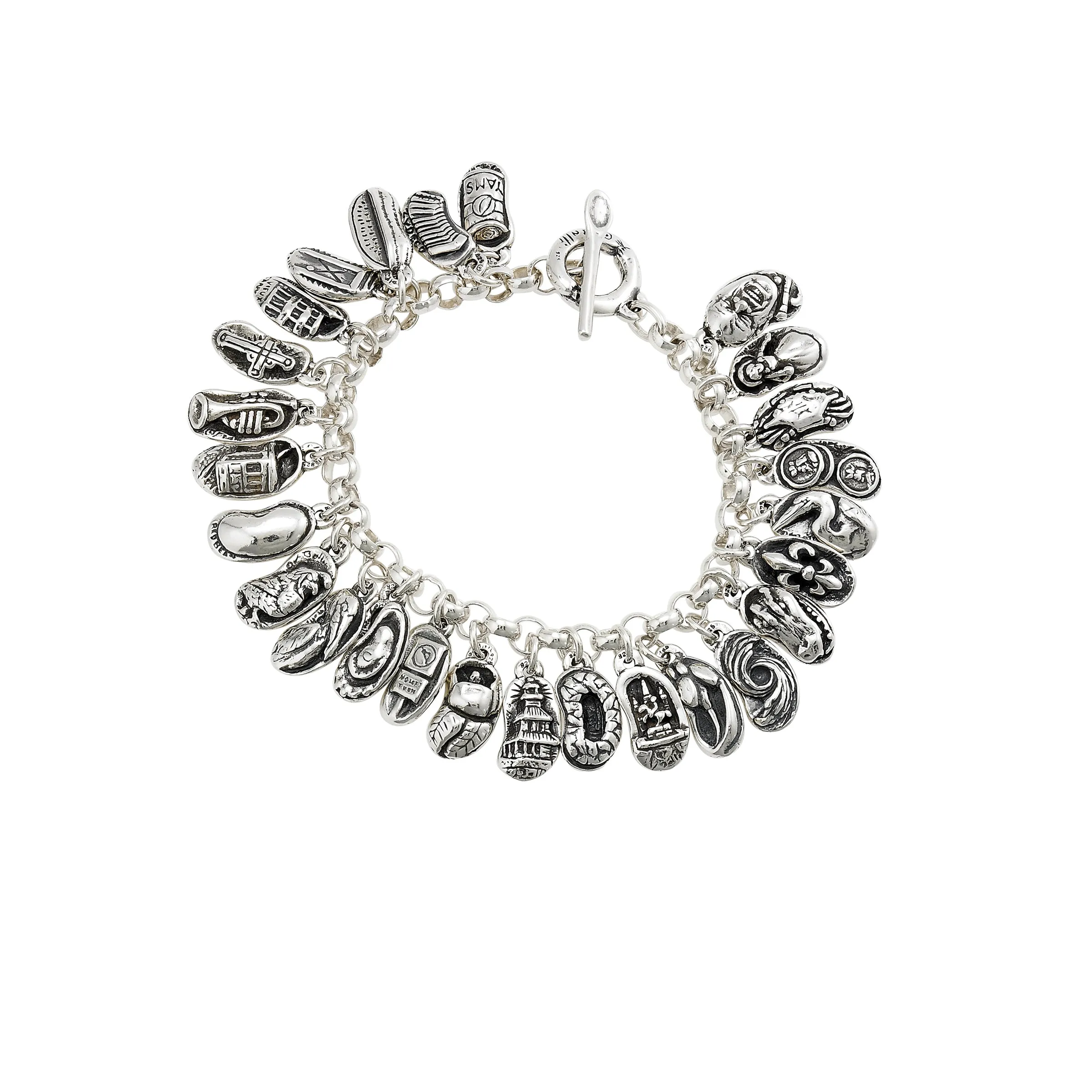 Balli Bean A thru Z Charm Bracelet