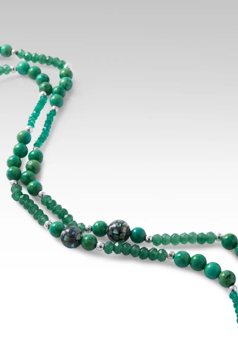 Beaded Green Howlite Necklace™ in Watermark