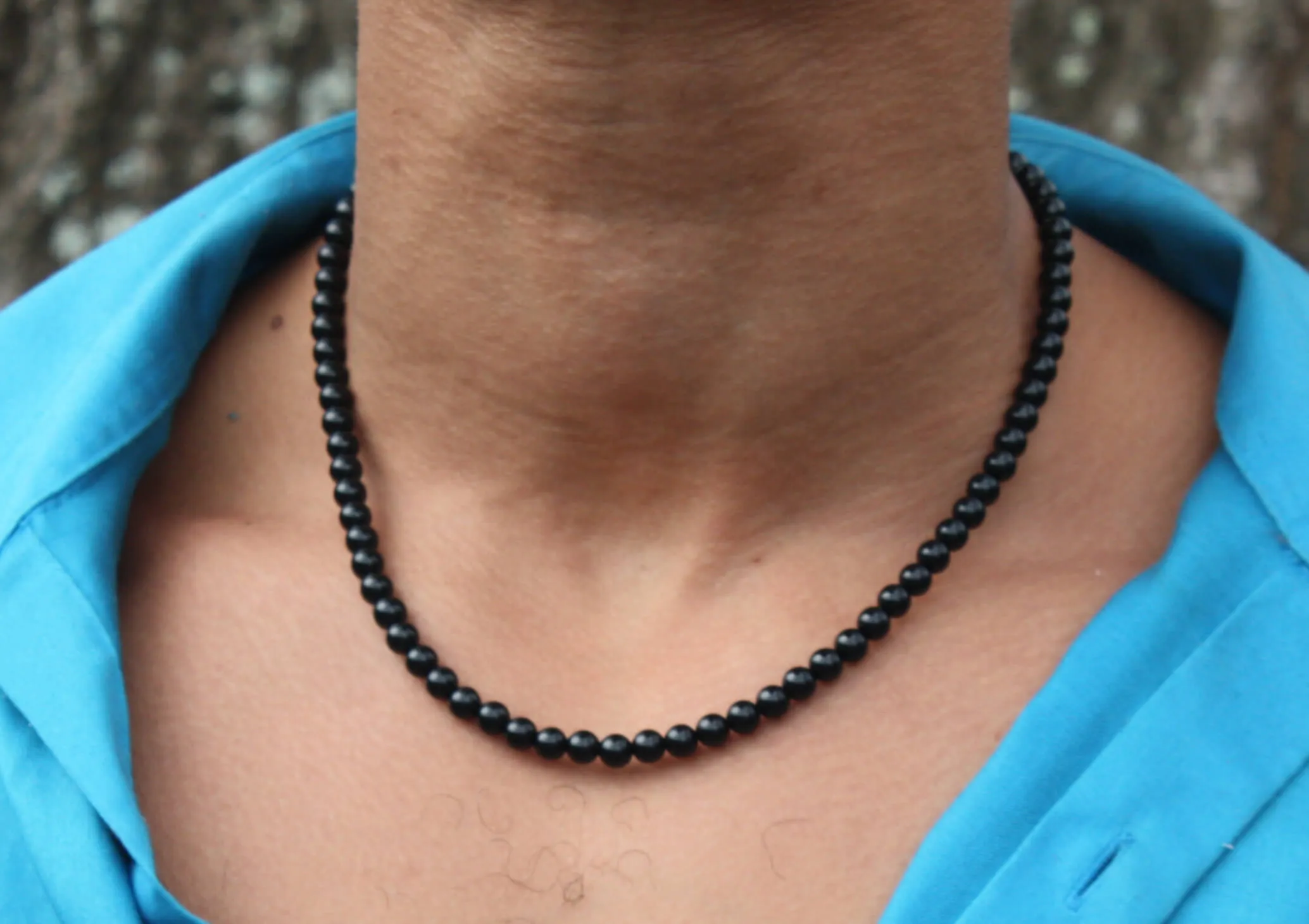 Black Onyx Necklace (6mm Small Beads)