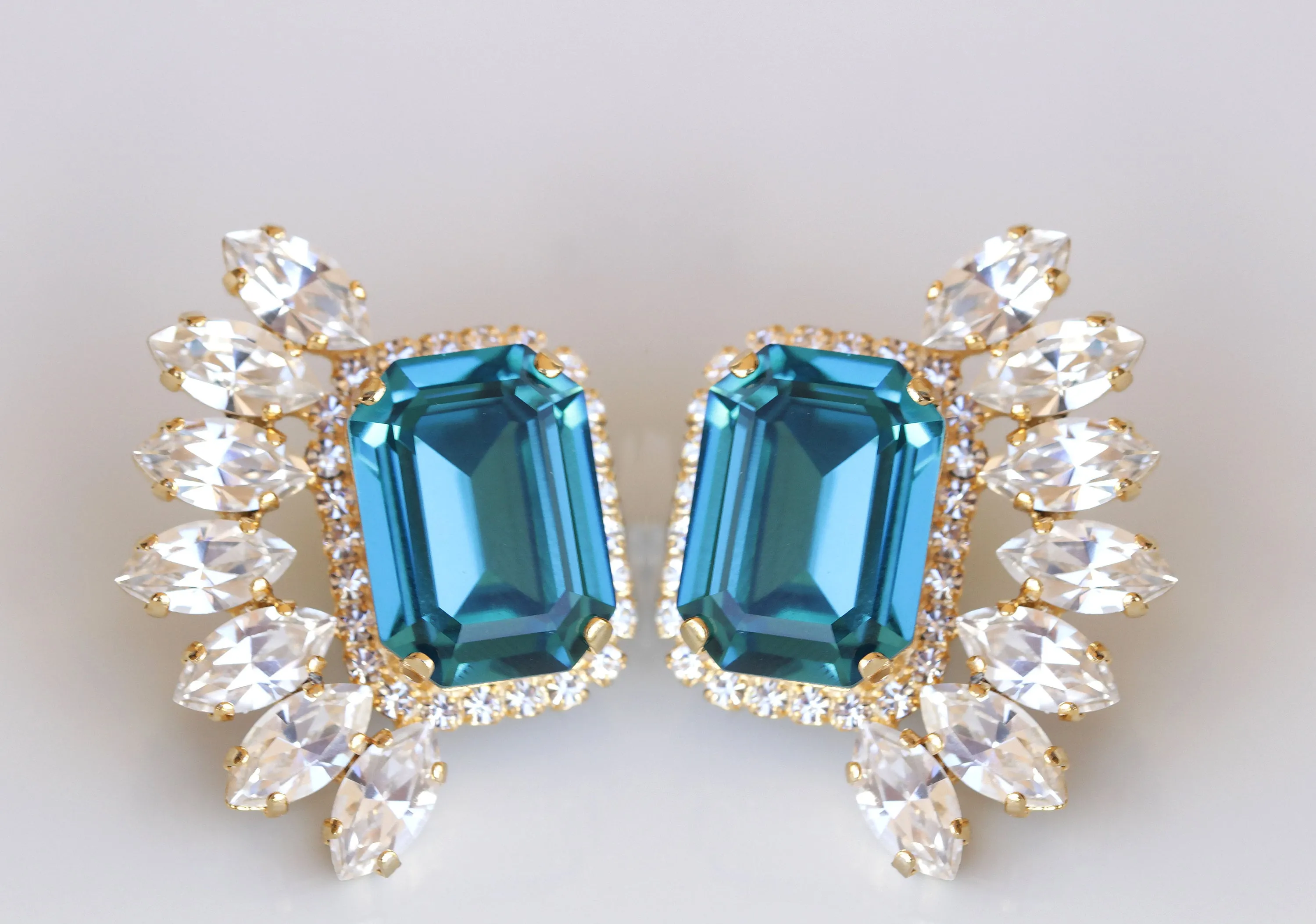 BLUE WEDDING EARRINGS