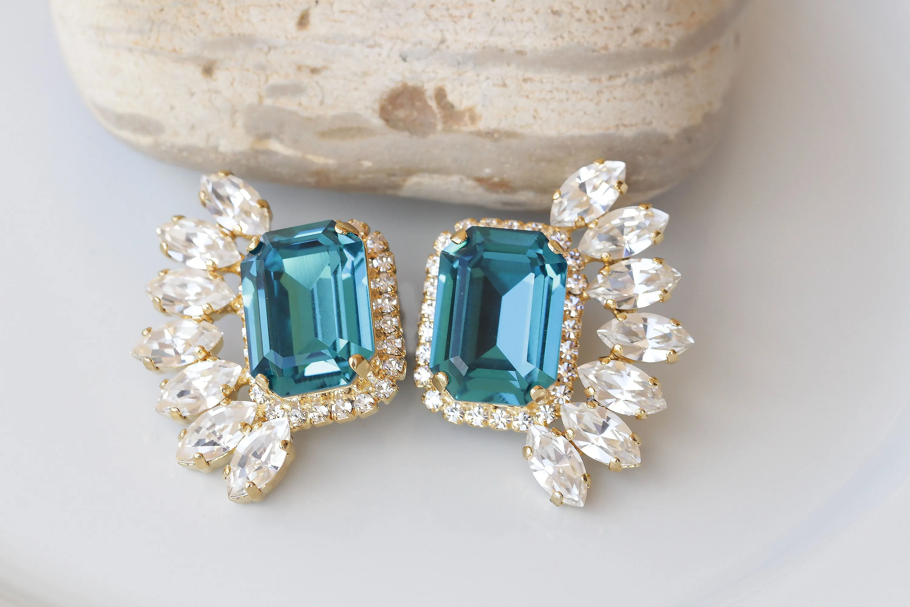 BLUE WEDDING EARRINGS