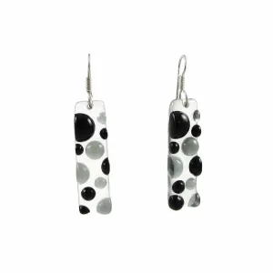 Bubbles Glass Earrings - Black