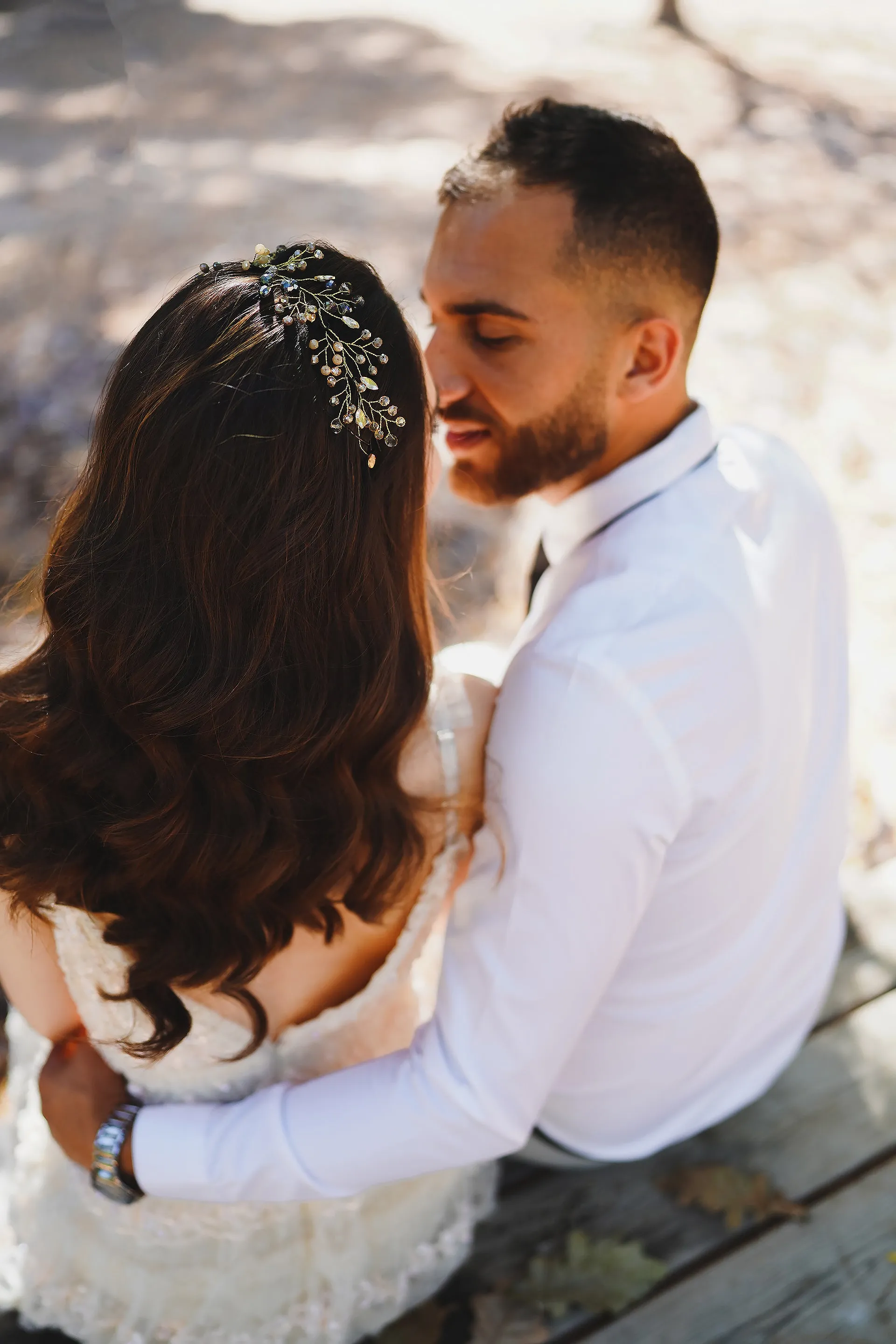 Champagne Bridal Hair Vine