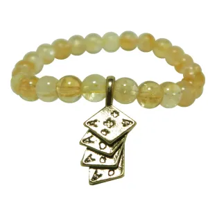 Citrine Bracelet Four Aces Lucky Fortune