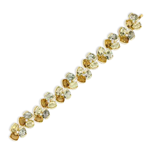 Citrine, Lemon Quartz & Prasiolite Bracelet