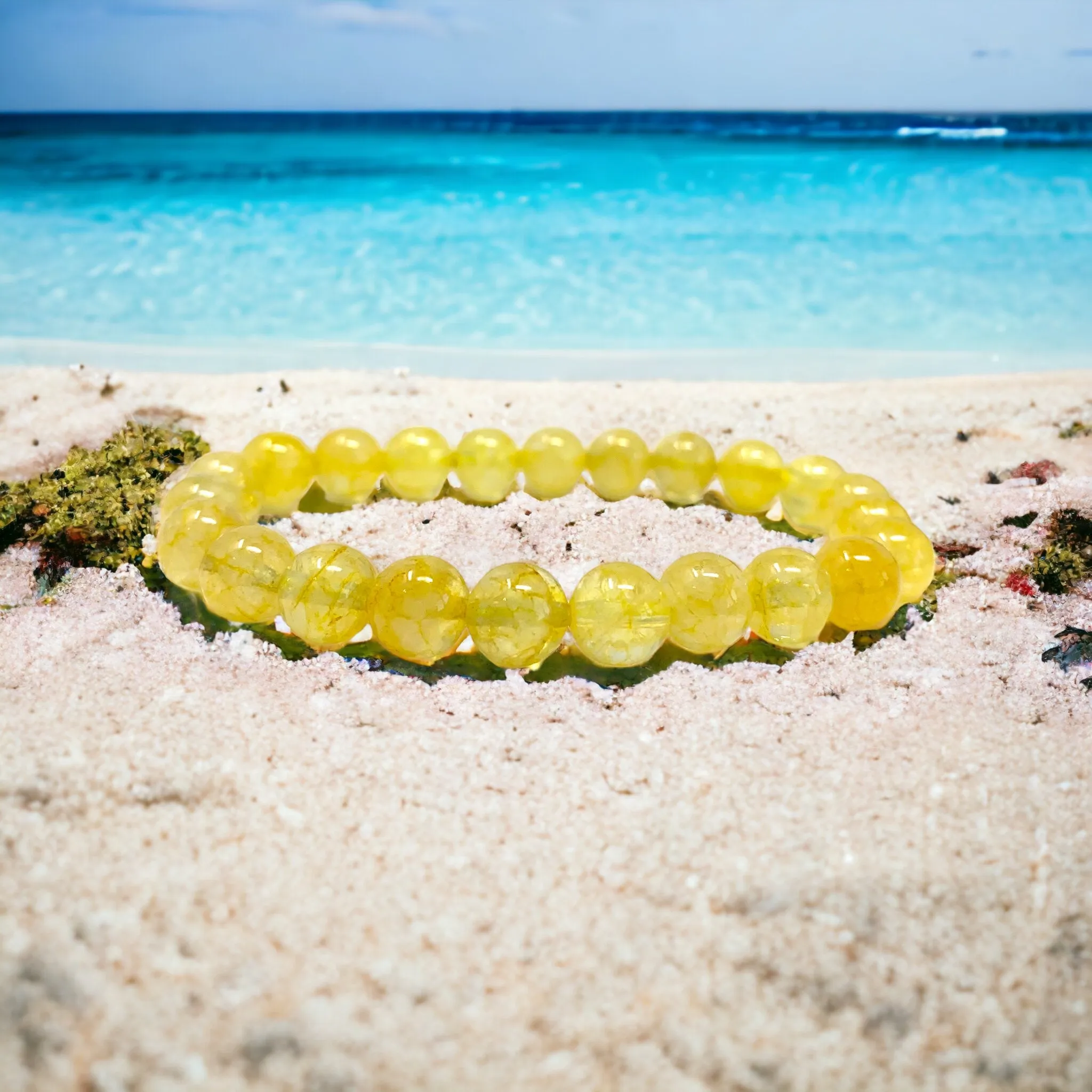 Citrine Wood & Gold Build-Your-Own Bracelet Set