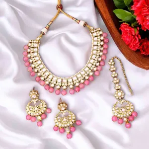 Coral Aaria Kundan Jewellery Set