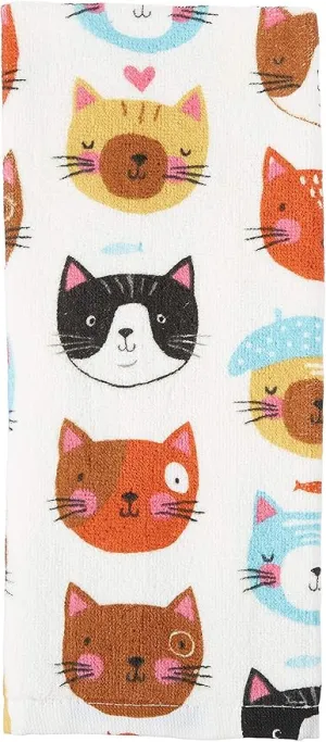 Crazy Cat Dual Purpose Kitchen Towel