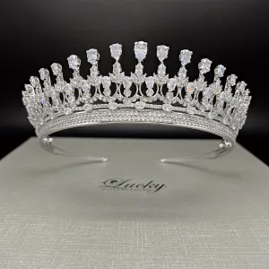 Crown for Bride, Quinceanera Crown Corona, Baroness Bridal Tiara by Lucky Collections ™