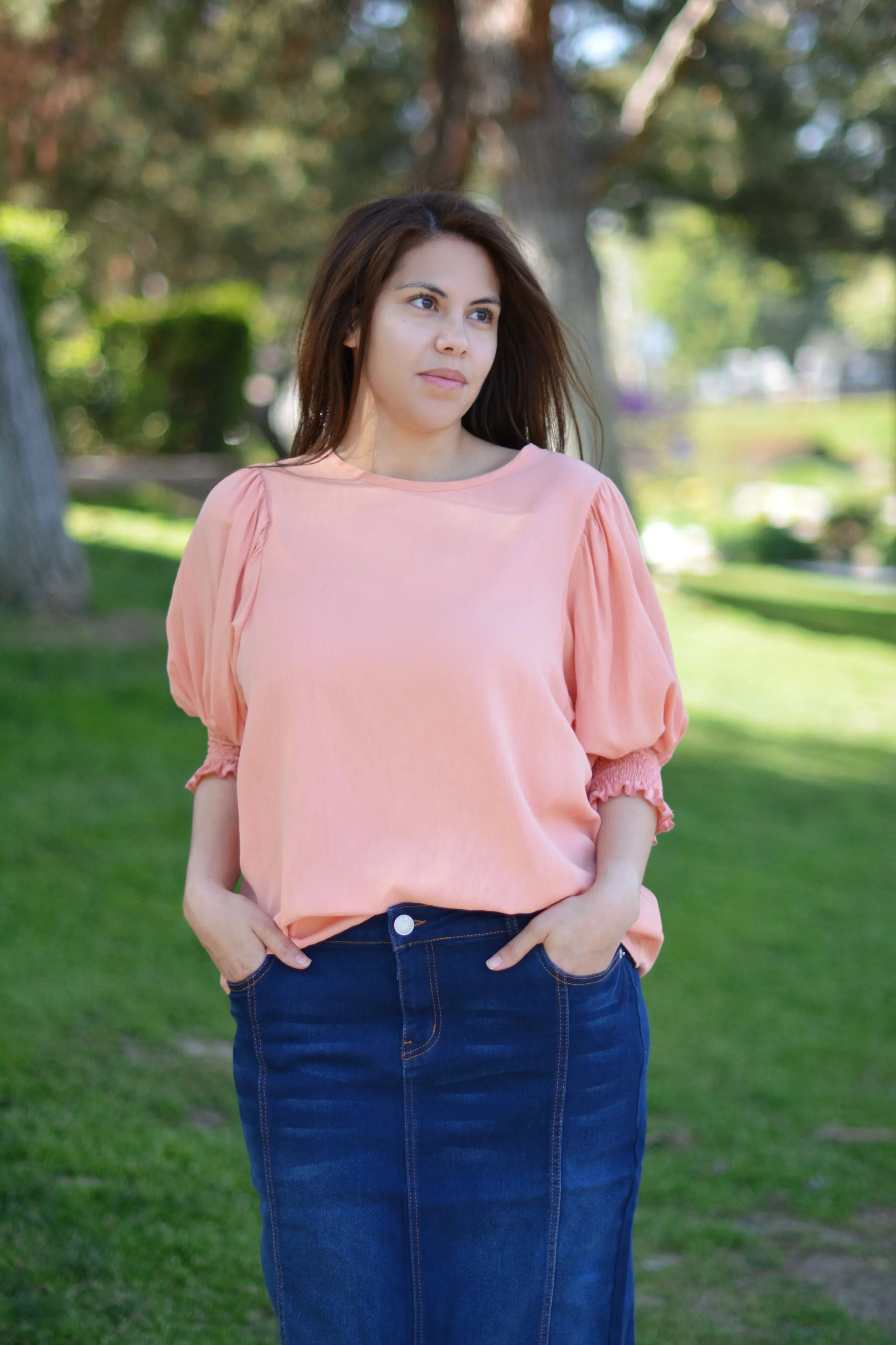 Evangeline Coral Top