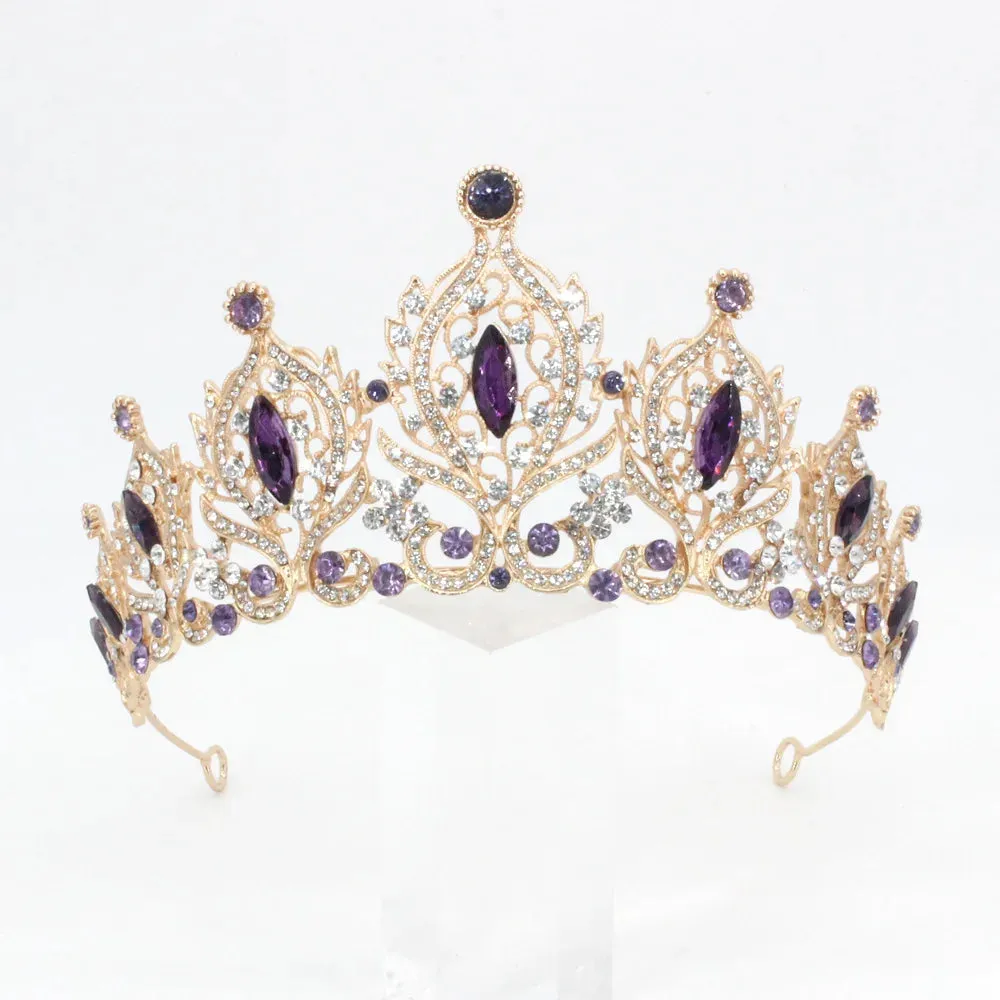 Fashion Crystal Wedding Tiara Crown For Queen Princess Luxury Party Hairband Accessory