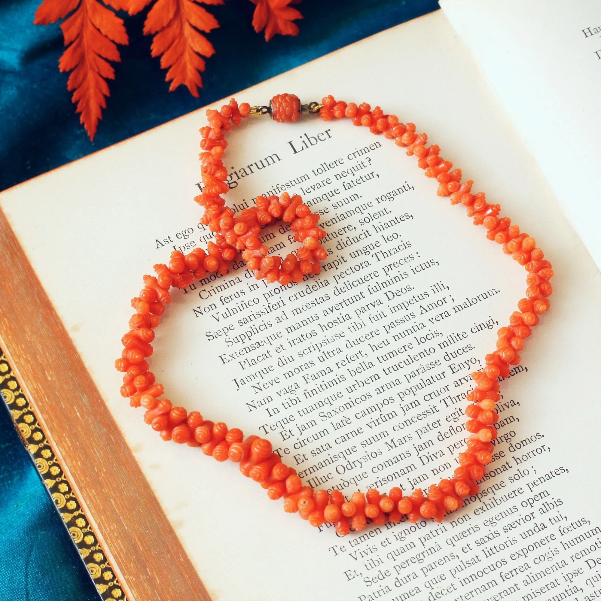 Finest Treasure! Hand Carved Antique Georgian Coral Necklace