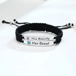 Her Beast His Beauty Relationship Bracelets Set