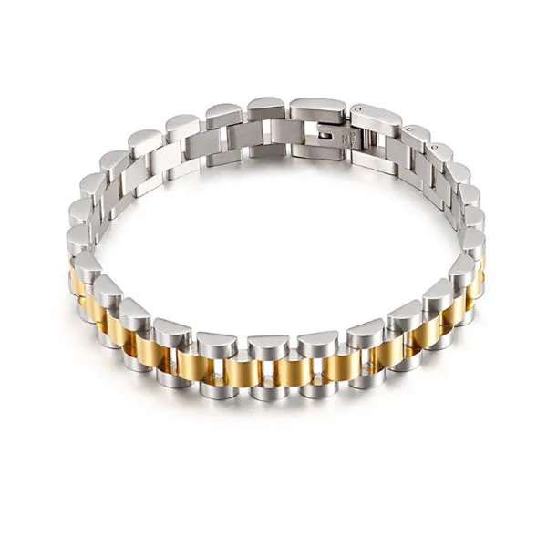 Japanese Style Silver Titanium Steel Bracelet (Circumference 21cm) 日式銀色鈦鋼手鍊 (鍊長 21cm) KJBR16124