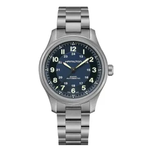 Khaki Field Titanium Auto Blue Dial 42mm