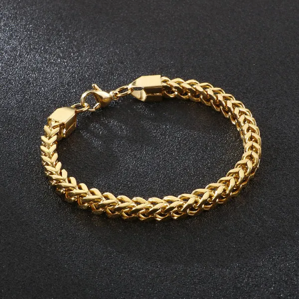 Korean Style Titanium Steel Bracelet (Circumference 21.5cm) 韓版鈦鋼手鍊 (鍊長 21.5cm) KJBR16119