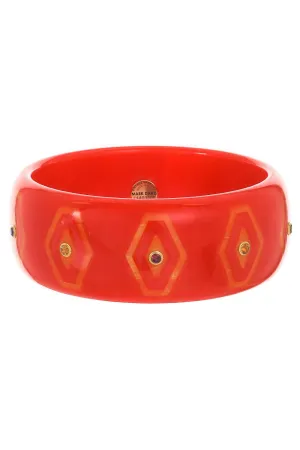 Large Citrine Orange Bakelite Bangle