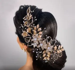 large Vintage  inspired crystal tiara hair band wrap  , hair piece by Crystal wedding uk