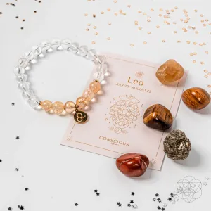 Leo Bracelet and Crystals Set