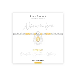 Life Charms November Birthsone Bracelet