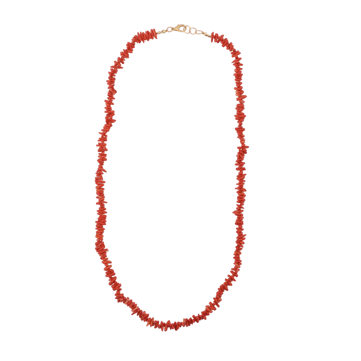 Long Shell Necklace - Coral