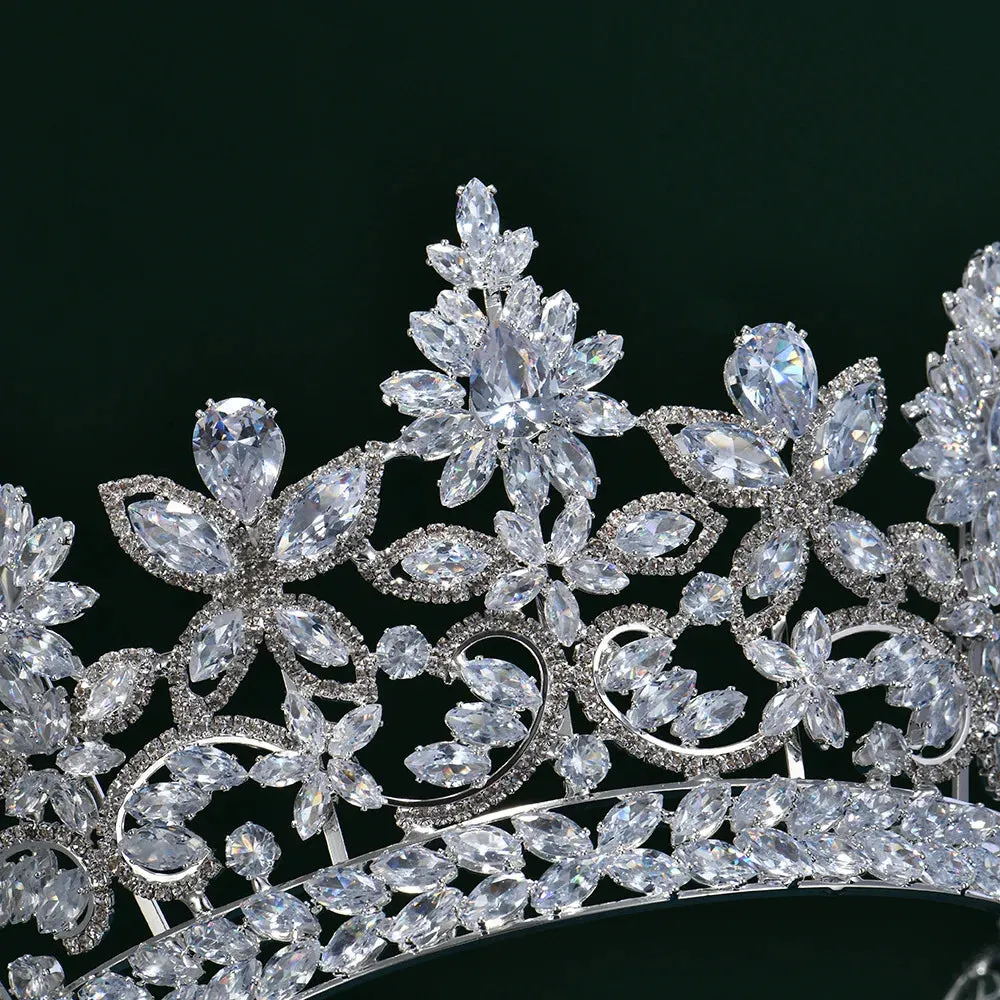 Luxury  Cubic Zirconia Crowns For Bride-or High End Mis Quince Headpiece