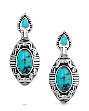 Montana Silversmiths Women's Blue Mesa Turquoise Earrings ER5821