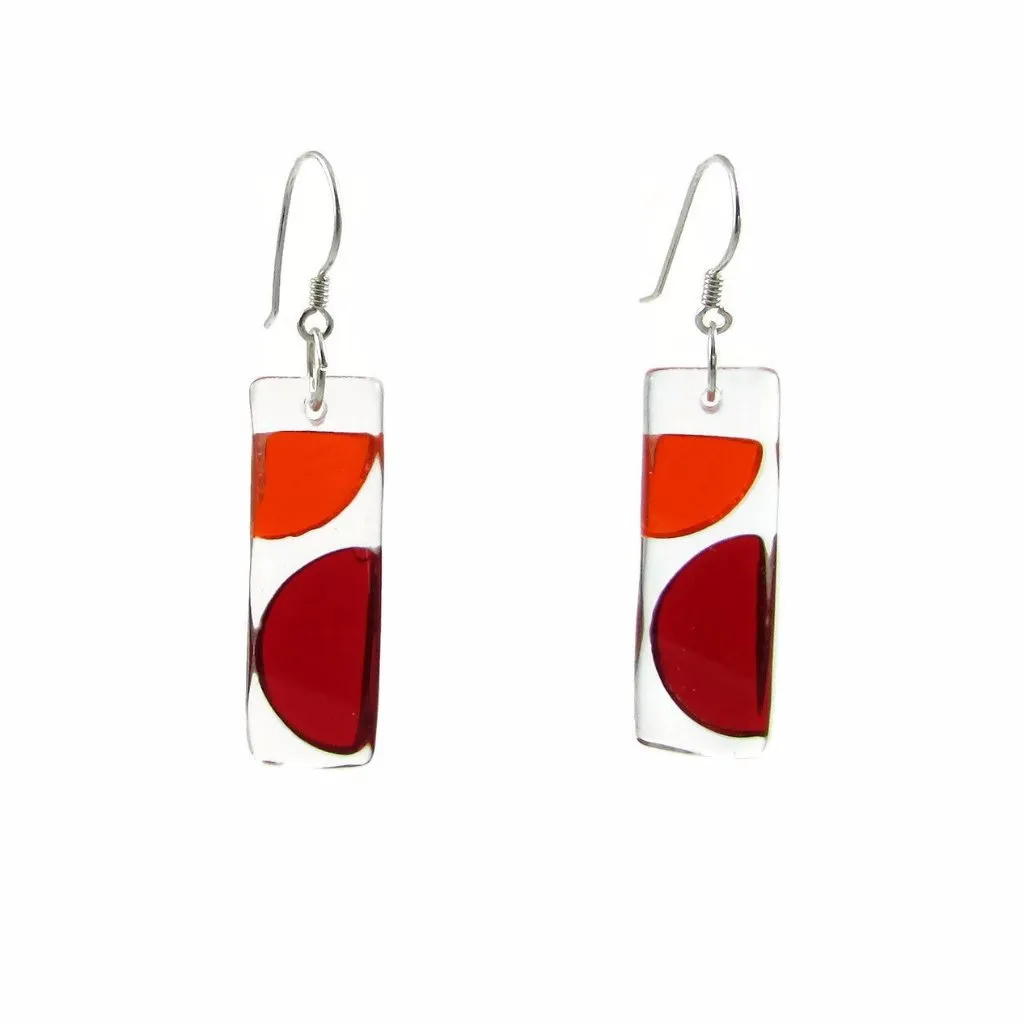 Onda Glass Earrings - Black