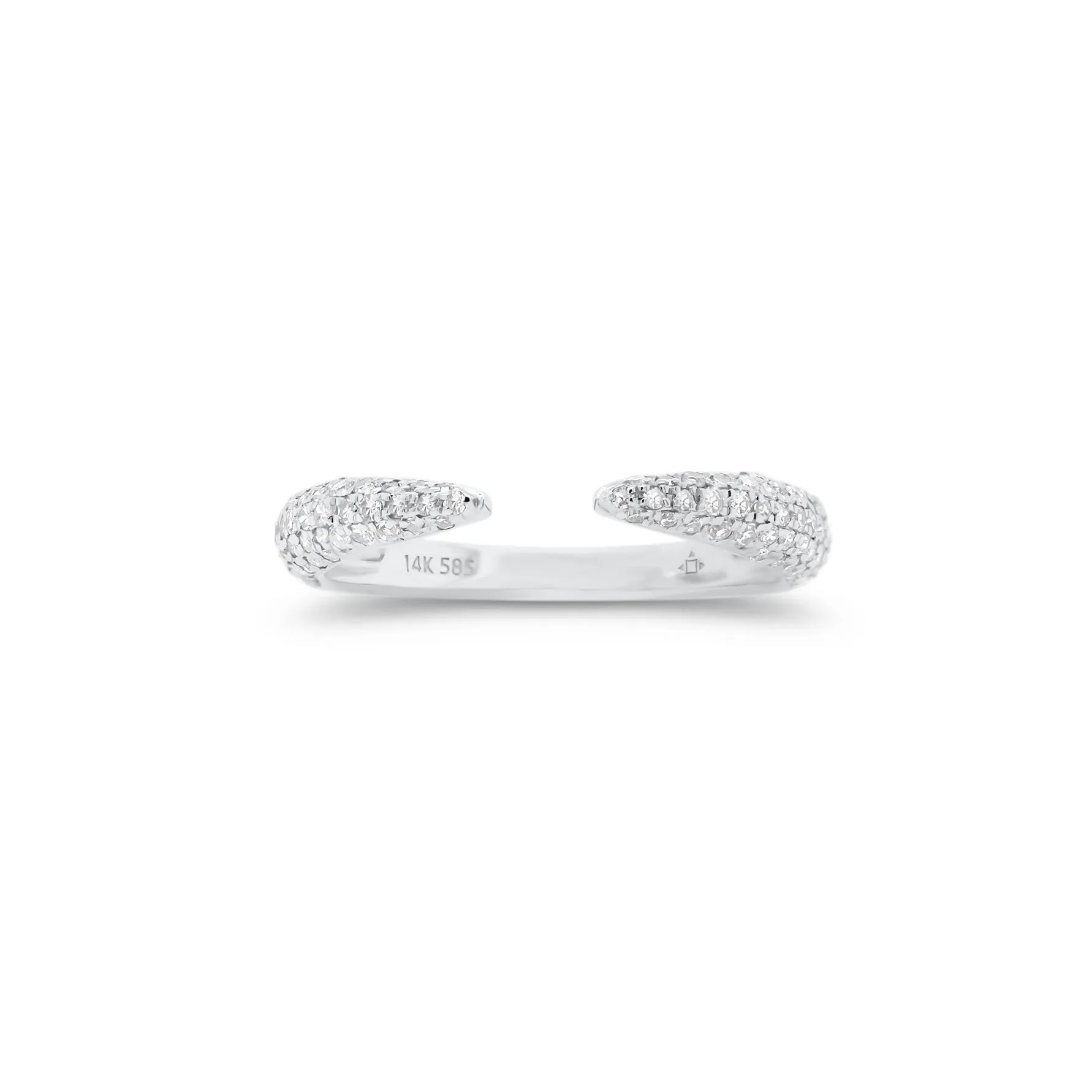 Pave Diamond Claw Ring