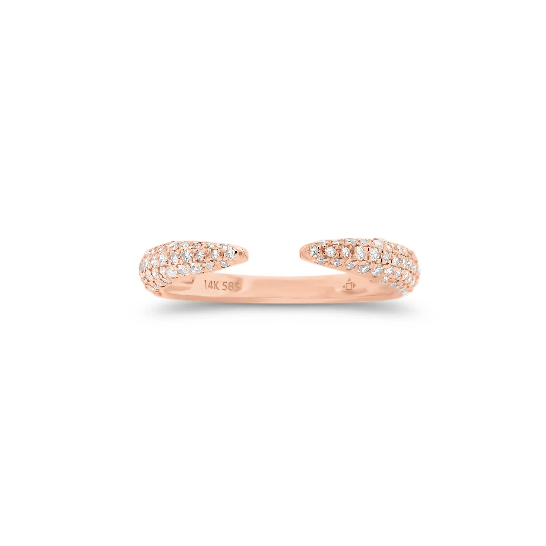 Pave Diamond Claw Ring