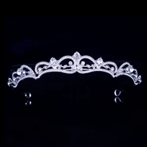 "Anya" - Rhinestone Bridal Tiara - Available in Silver, Rose Gold and Yellow Gold