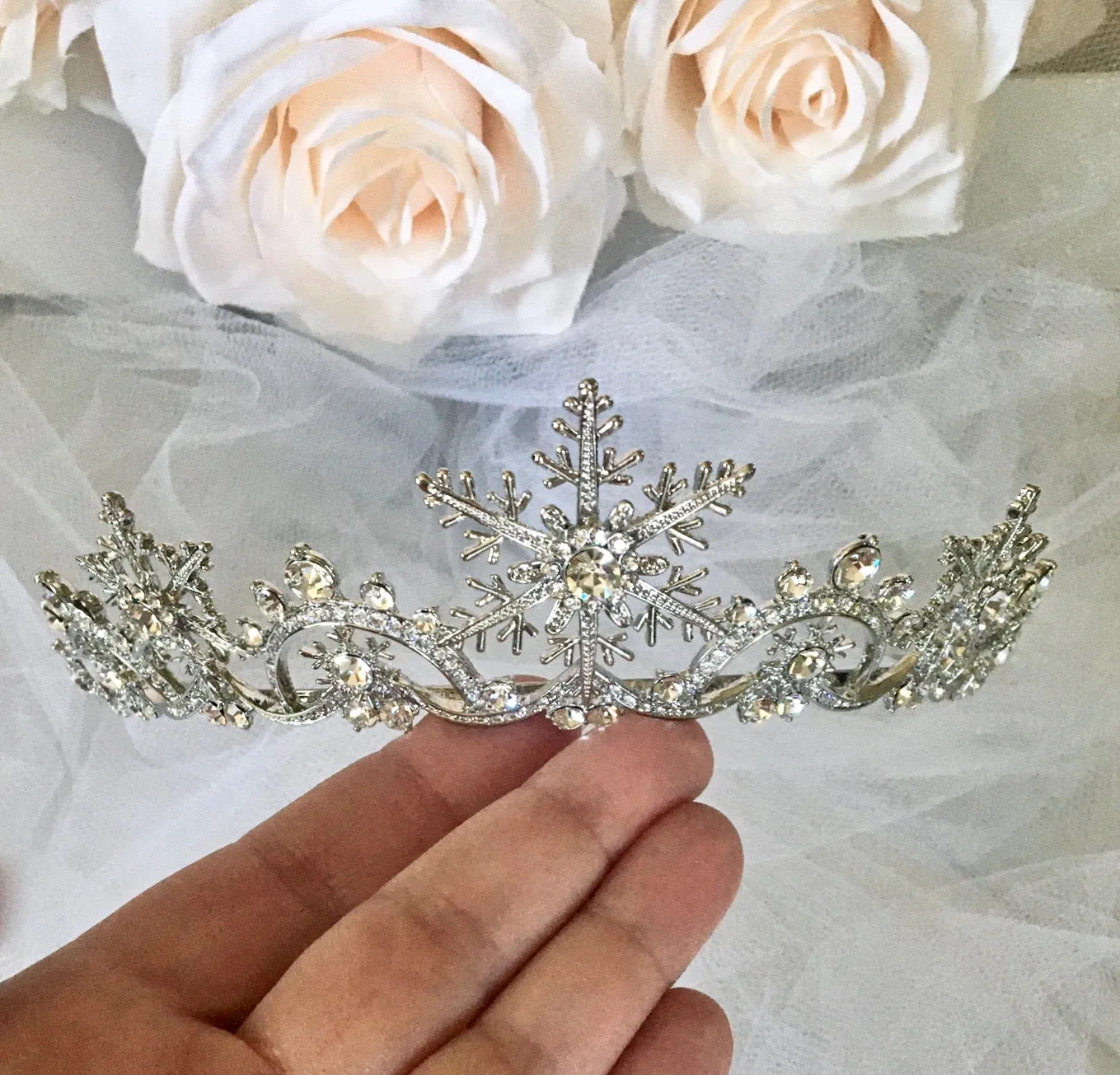 "Eira" - Winter Snowflake Bridal Tiara