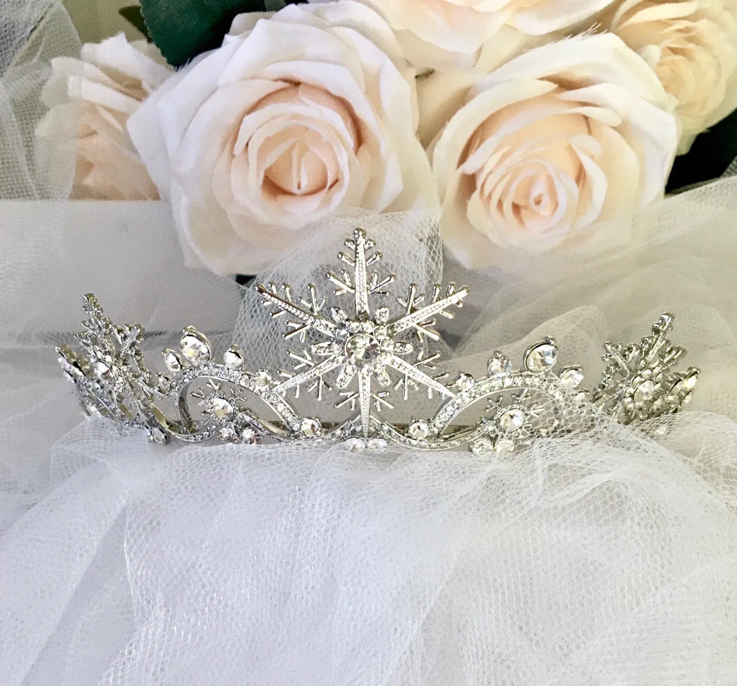 "Eira" - Winter Snowflake Bridal Tiara