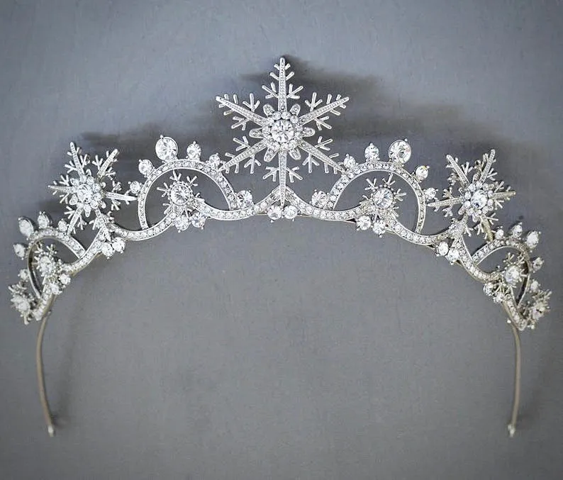 "Eira" - Winter Snowflake Bridal Tiara