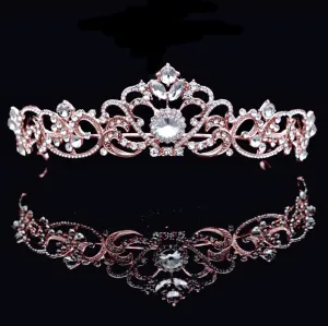 "Nikita" - Rhinestone Bridal Tiara - Available in Silver, Yellow Gold and Rose Gold