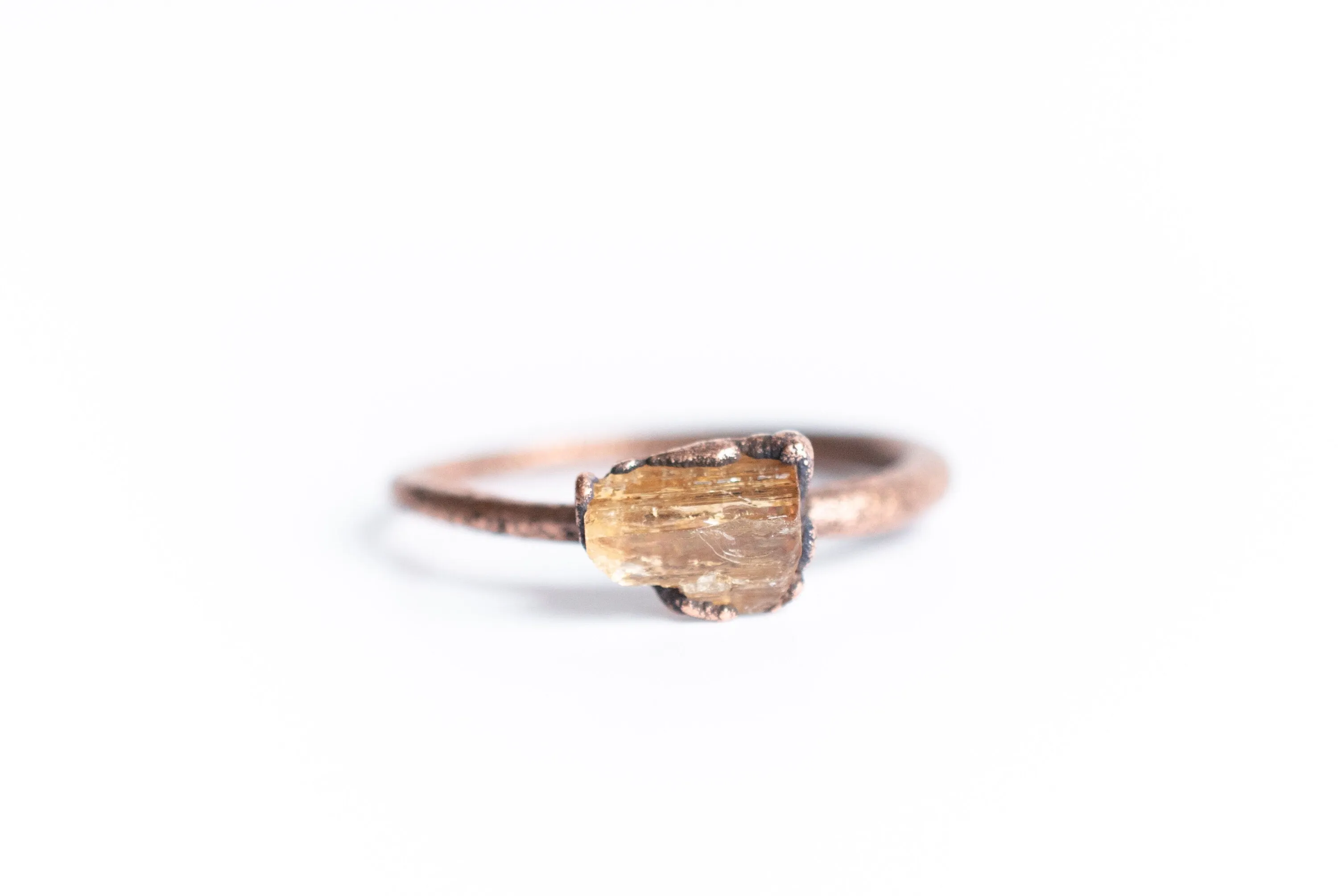 Raw topaz ring | Imperial topaz ring