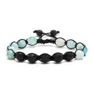 Serenity Embrace Bracelet: Amazonite & Lava Stone Diffuser