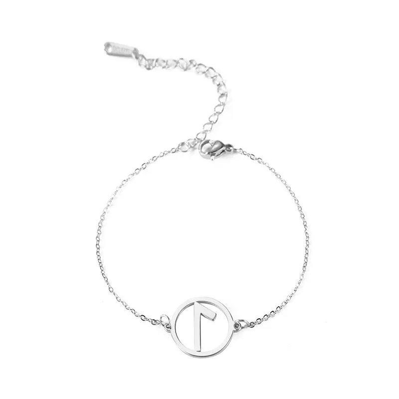 Simple 24 Luenwen Letter Personality Cartoon Girls' Bracelet