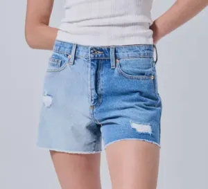 Split Wash Denim Shorts