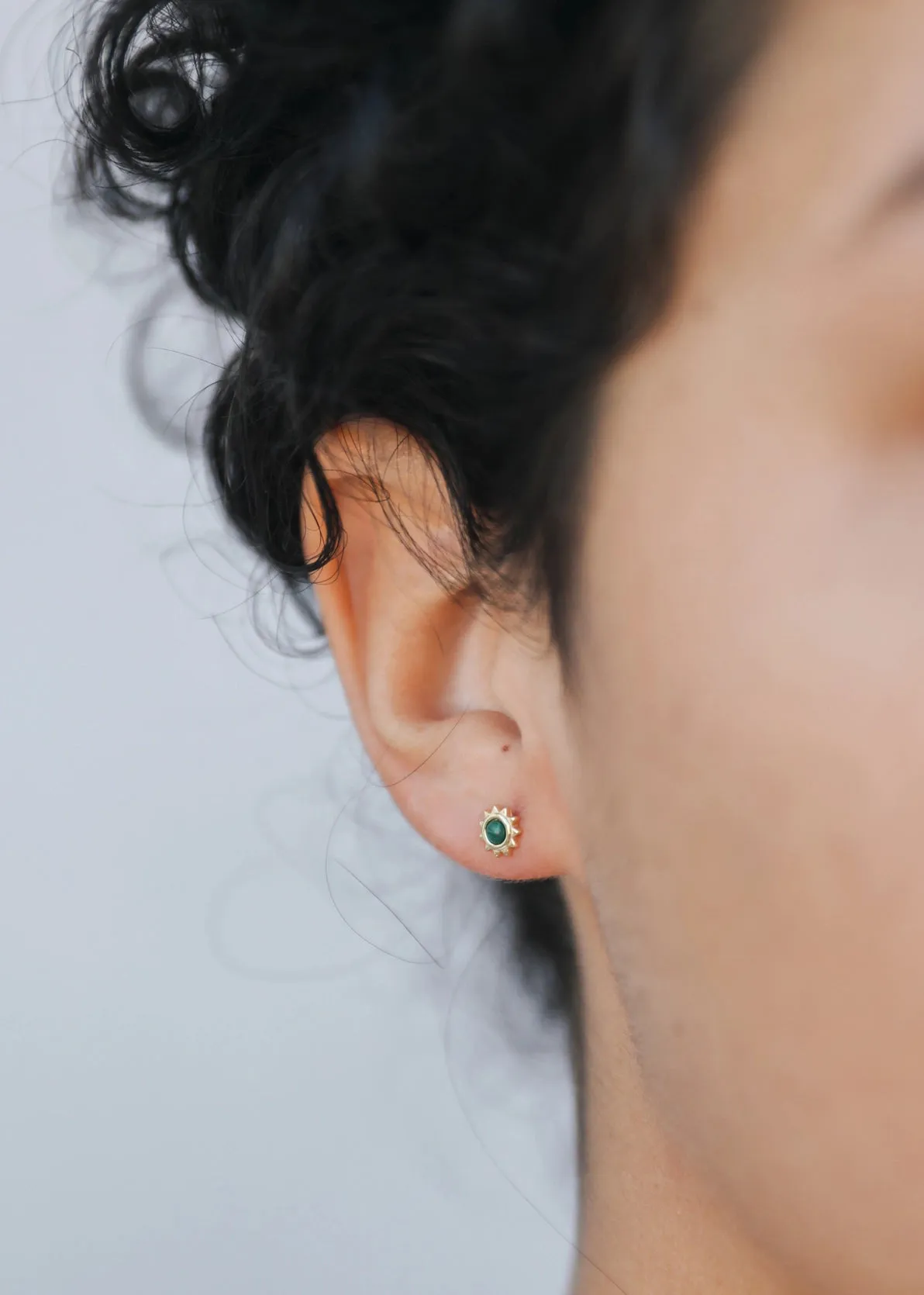 The Mini Energy Sun Studs - Malachite (GROWTH)